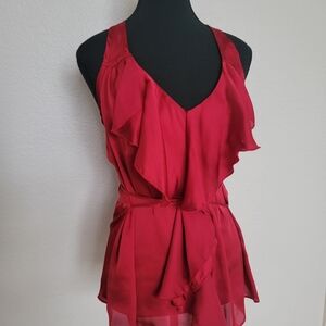 Papaya Red Blouse Tank Top M